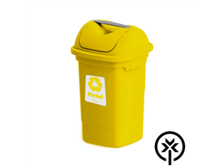 Lixeira plstica 30L amarela para coleta seletiva