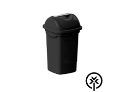 Lixeira plstica 30L com tampa basculante preta