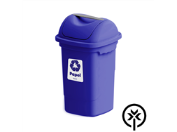 Lixeira plstica 30L para coleta seletiva azul