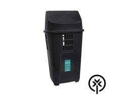 Lixeira plstica 50L com tampa basculante preta