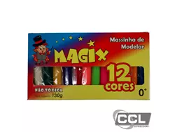 Massa de modelar 130gr com 12 unidades Magix
