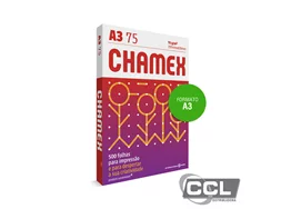 Papel A3 297mm x 420mm 75gr branco Chamex com 500 folhas