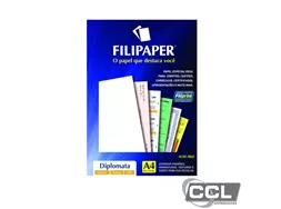 Papel diplomata A4 180gr branco com 50 folhas Filipaper