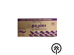 Papel Higinico folha dupla intercalado 100% celulose com 8 mil Papier 2302