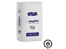 Papel toalha branco 1000 folhas 100% Celulose Papier 1303