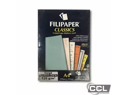 Papel verg A4 120gr gua marinha com 50 folhas Filipaper