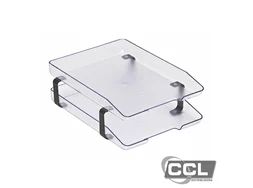 Papeleira acrlica dupla fixa cristal Acrimet - 943.0