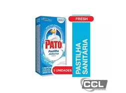 Pastilha adesiva pato purific fresh com 3 unidades