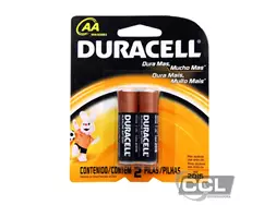Pilha pequena AA alcalina Duracell blister com 2 unidades