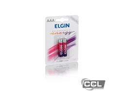 Pilha recarregvel AAA 1000mah Elgin com 2 unidades