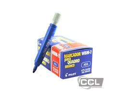 Pincel para quadro branco recarregvel WBM-7 azul Pilot caixa com 12 unidades