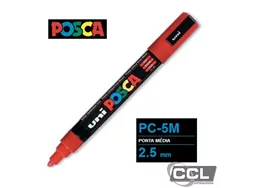 Pincel posca vermelho PC-5M Mitsubishi