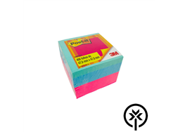 Post-it cubo 47,6mmx47,6mm vd/rs/az neon 2051N