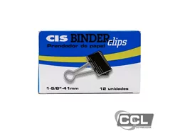 Prendedor de papel 41mm 120 folhas com 12 unidades CIS