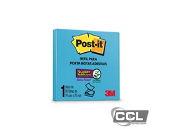 Refil post-it 76mm x 76mm 654 azul cu 90 folhas 3M