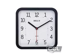 Relgio de parede quadrado com fundo branco Bell's 4001
