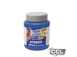 Tinta para tecido fosca 250ml azul cobalto Acrilex 502
