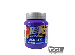 Tinta para tecido fosca 250ml violeta Acrilex 516