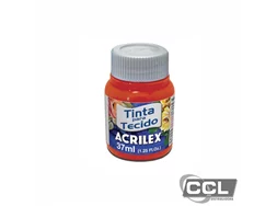 Tinta para tecido fosca 37ml vermelho fogo Acrilex 507