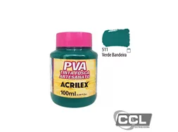 Tinta PVA artesanato verde bandeira 100ml Acrilex - 511